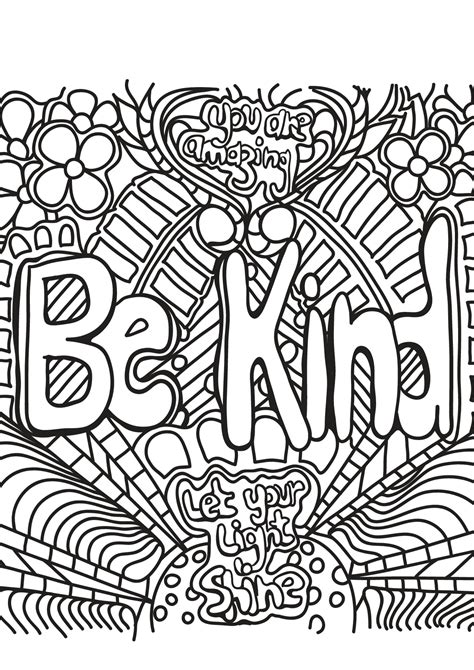 Being Kind Coloring Pages At Free Printable