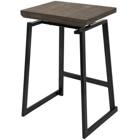 Geometric Counter Stool 24 Brown At Home