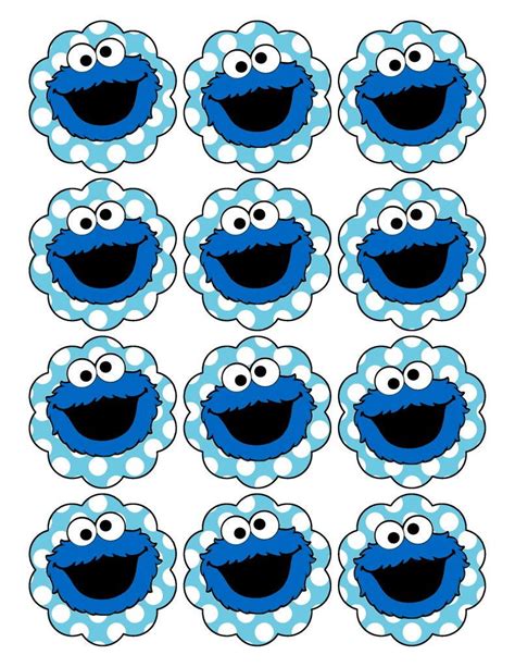 Cookie Monster Face Printable