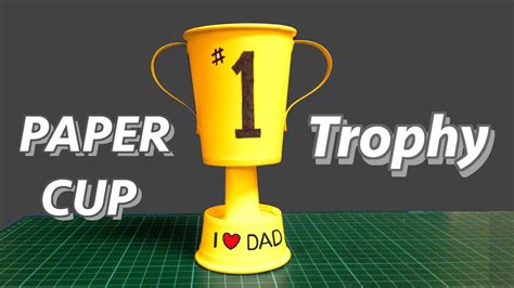 Paper Cup Trophy ( Kid's DIY ) - Great Father's Day Gift - YouTube
