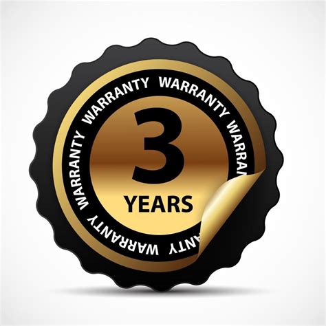 Gold Vector Guarantee Sign 3 Years Warranty Label 2722594 Vector Art