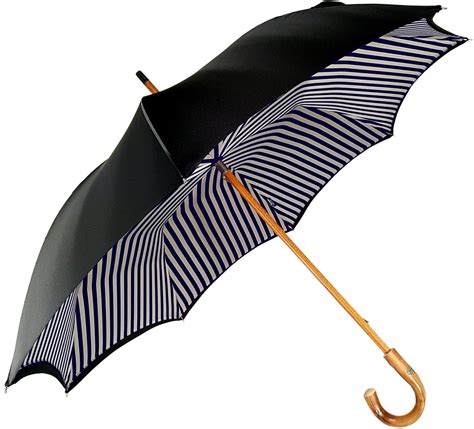 Double Cloth Mens Umbrella Blue Striped Design Il Marchesato