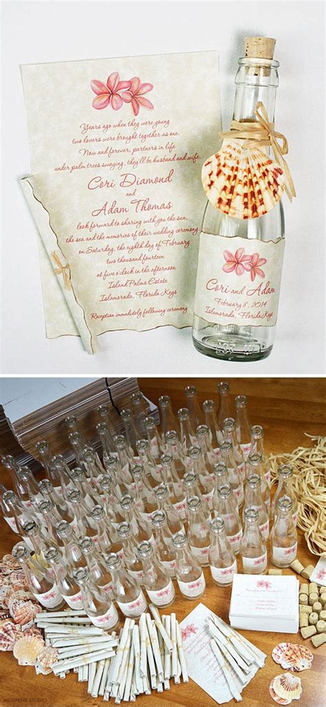 Engaged couples know that beach wedding invitations call for a blend of lighthearted whimsy and refined elegance. Tropical Beach Wedding Invitations in a Bottle - Mospens ...