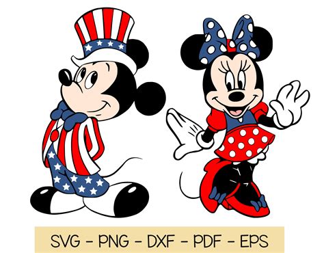 Mickey Svg 4th Of July Patriotic Mickey And Minnie Bundle T Etsy Sweden