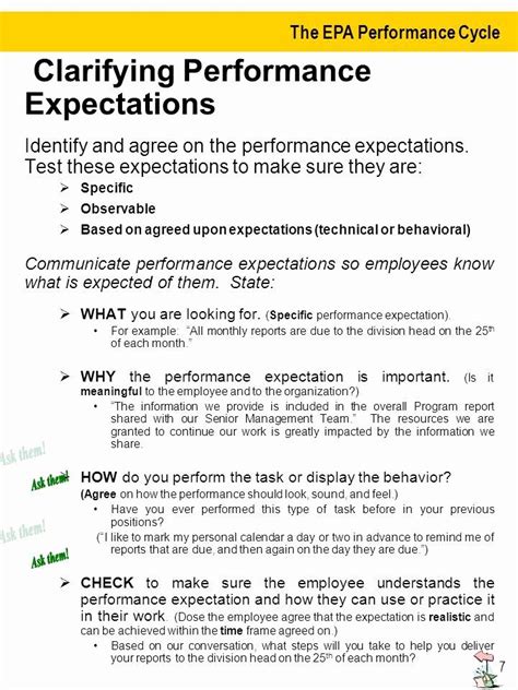 Employee Expectations Examples