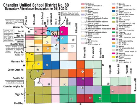 Chandler Schools Boundary Maps Chandler Arizona School District