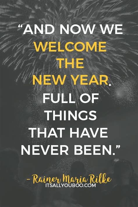Fireworks With The Words And Now We Welcome The New Year Full Of