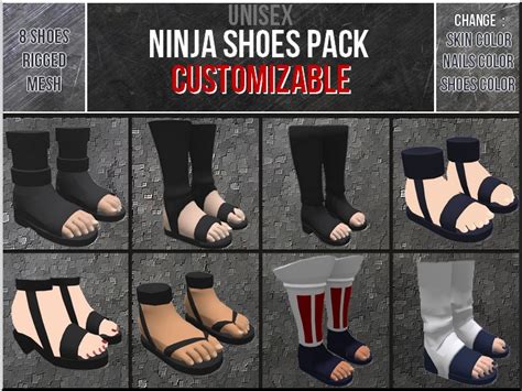 Second Life Marketplace Ninja Shoes Pack With Feet