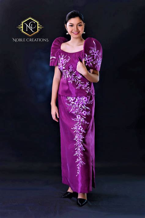 Filipiniana Dress Handpainted Mestiza Gown Philippine National Costume