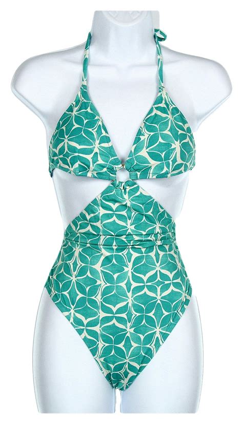 j crew halter cutout one piece swimsuit in mosaic floral style f2958 beachwear central
