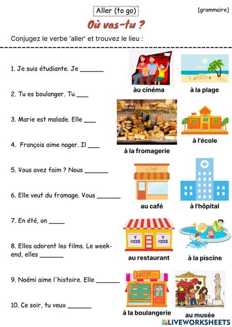 Aller To Go Worksheet French Teaching Resources Teaching French