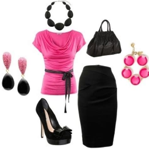 Black And Pink Fashion My Style Womens Fashion