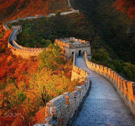 Great Wall Of China Great Wall Of China In Autumn Muralla China