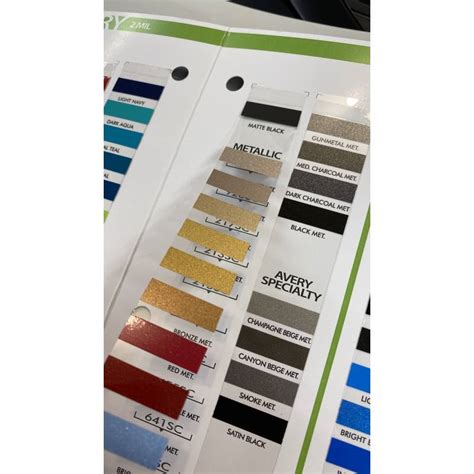 3m And Avery Vinyl Pinstripe Tape Color Chart