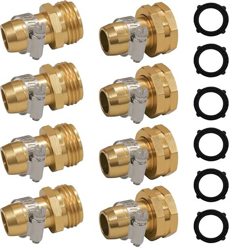 Na 6 Pack Garden Hose Repair Fittings With Clamps