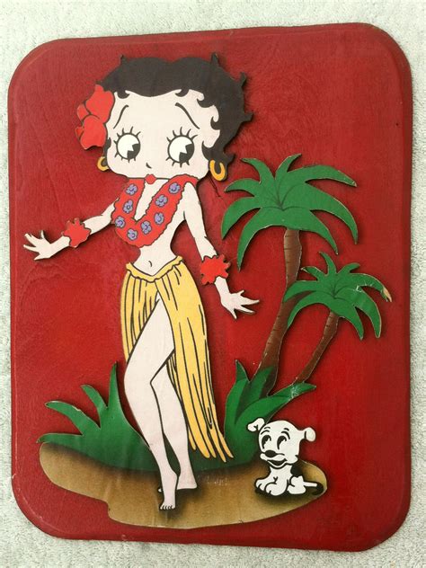 Betty Boop Hula Dancer Plaque Etsy