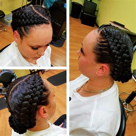 Double Braided Hairstyles Double Braided Bun Little Girl Hairstyle