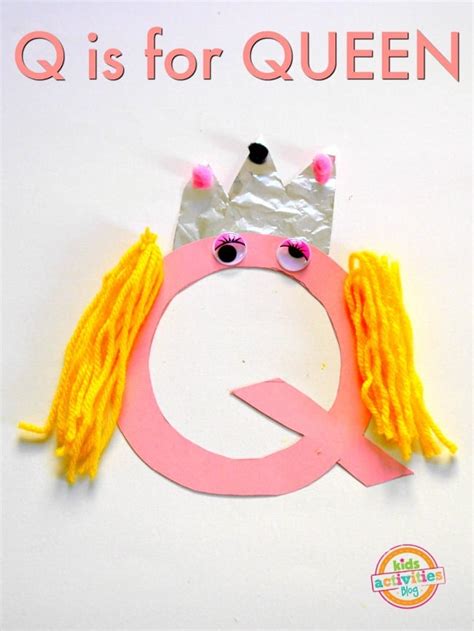 Letter Q Craft Q Is For Queen Preschool Craft