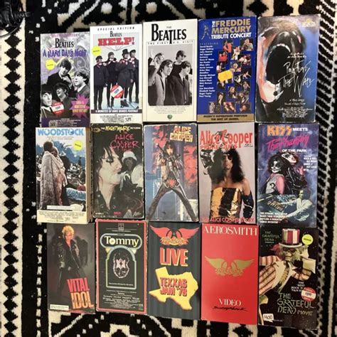 vhs cassette tapes rock music videos lot of 15 metal rock 60 80s 15 00 picclick