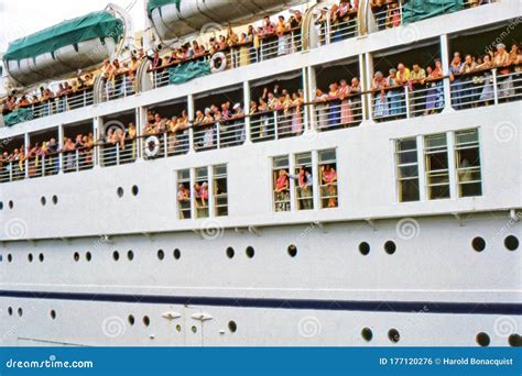 Passengers On A Cruise Ship Editorial Photo Image Of Voyage Ship 177120276