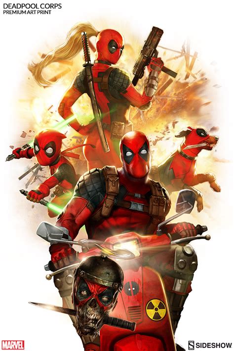 Marvel Deadpool Corps Premium Art Print By Sideshow Collecti Sideshow