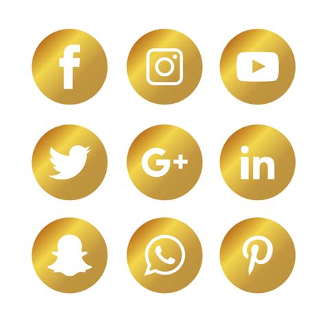 Social Media Icons Set Facebook Instagram Whatsapp Vector And Png