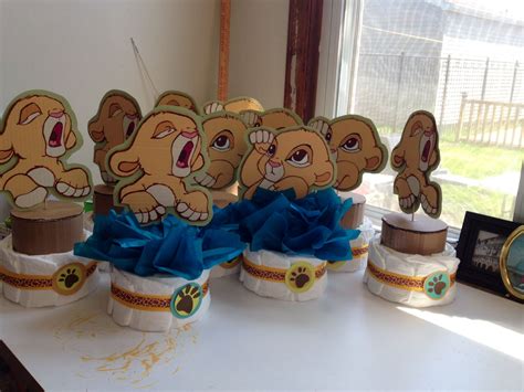 Baby Simba Centerpieces For A Lion King Baby Shower
