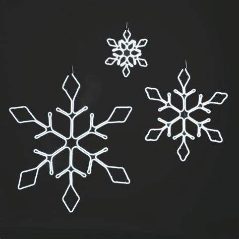 Led Neonflex Dendrite Snowflakes Set Of Three Frontgate