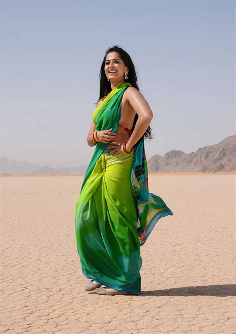 anushka shetty photo stills anushka in green saree stunning photos