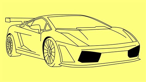 Como Dibujar Un Carro Lamborghini Facil Como