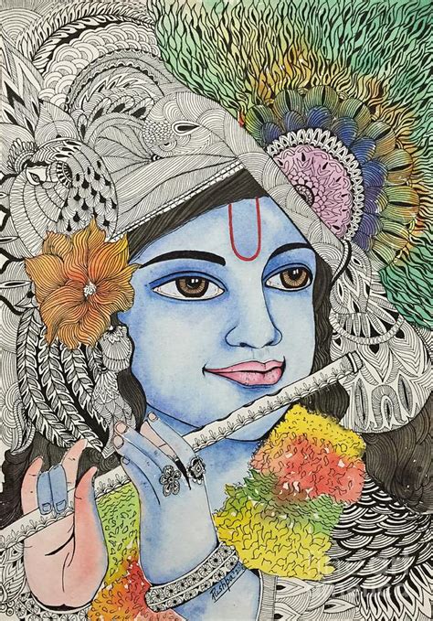Drawing Of Lord Krishna