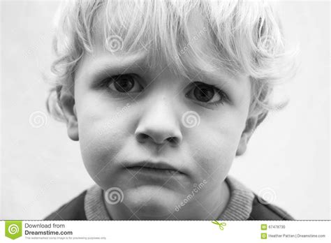 Sad Little Boy Stock Photo Image Of Cute Frown Black