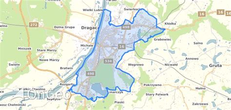 W portalu dostępne są granice administracyjne, ortofotomapa. Geoportal Grudziądz - Działki ewidencyjne Grudziądz