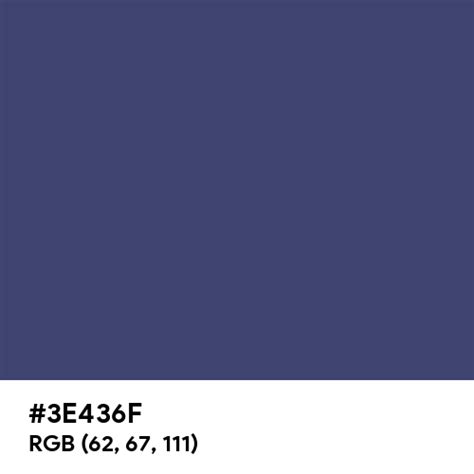 Muted Dark Blue Color Hex Code Is 3e436f