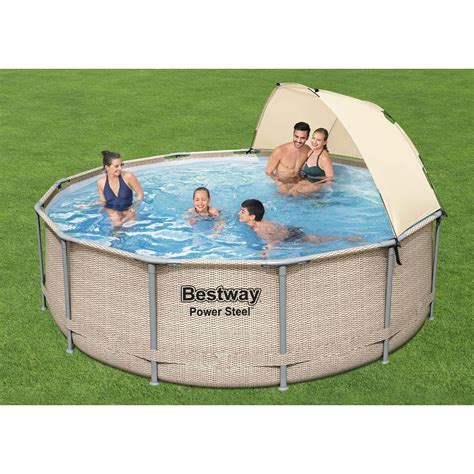 Buy Bestway 5614ue 13 Foot X 42 Inches Power Steel Frame Above Ground Backyard Swimming Pool Set