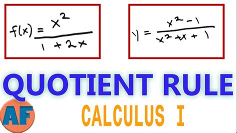 How To Solve Derivatives Using The Quotient Rule Youtube