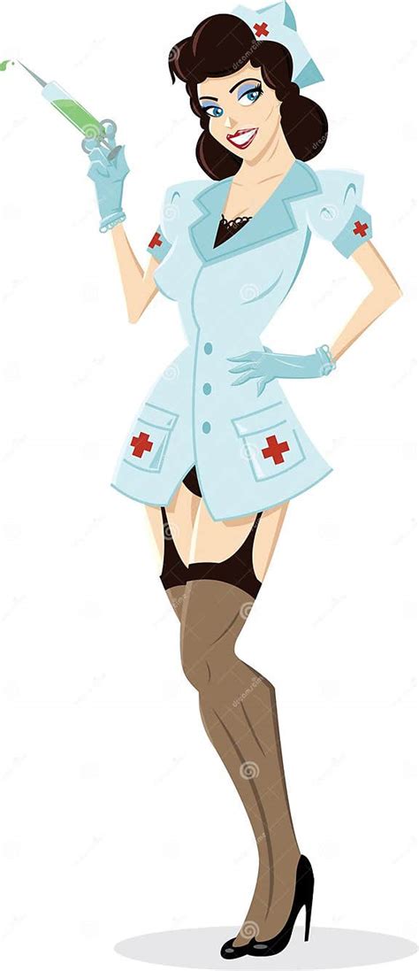 nurse pin up illustration stock vector illustration of female 11776831