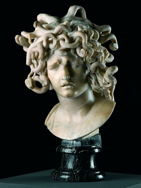 17th Century Marble Sculpture Of Medusa Queen Of The Gorgons Greek