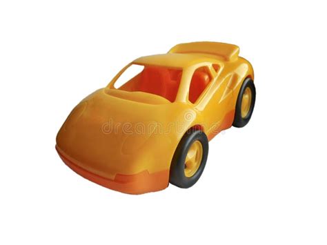 Toy Car Yellow Isolated On White Background Stock Photo Image Of