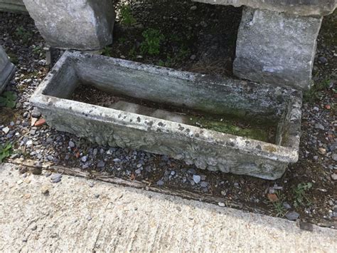 Long Rectangular Stone Planter Authentic Reclamation