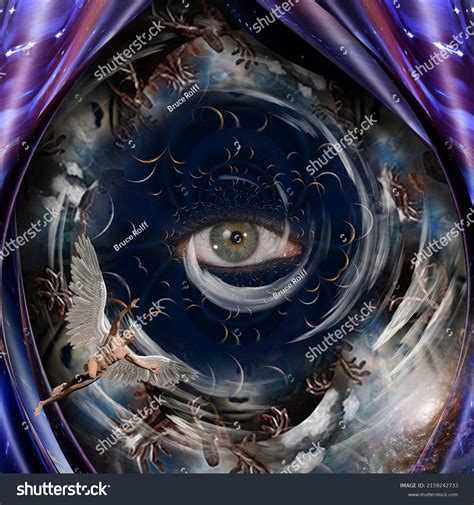 Angels All Seeing Eye Endless Dimensions Stock Illustration 2159242733