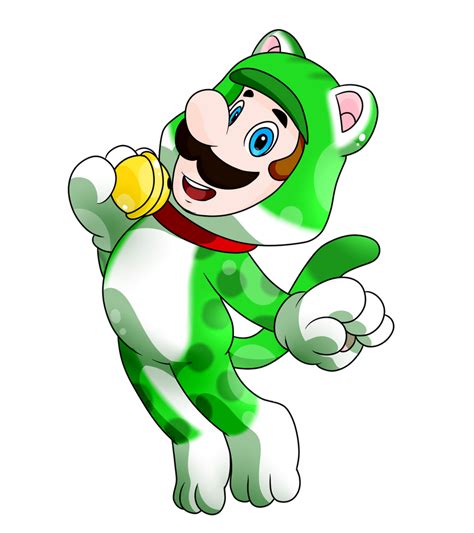 Smb Suits Collablucky Cat Luigi By Chivi Chivik On Deviantart