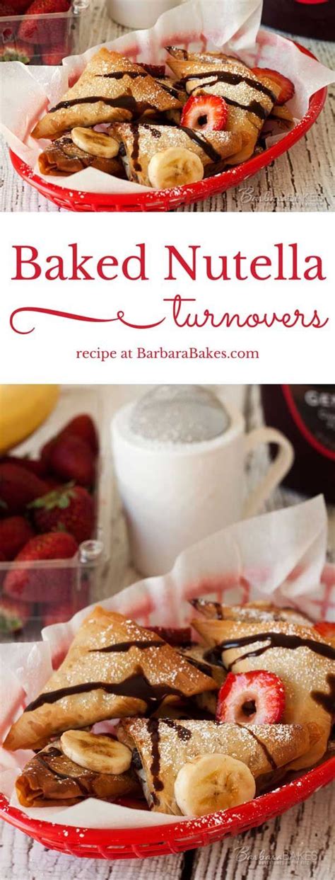 Save some of your peaches for our easy peach and almond strudel with phyllo dough. Baked Nutella Turnovers | Recipe | Turnover recipes ...