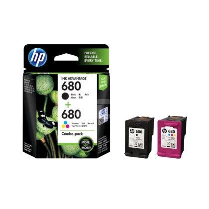 Choose original hp ink cartridges specially designed to work with your printer. HP 680 Black/ Tri-color Ink Cartridge Twin/ Combo Pack