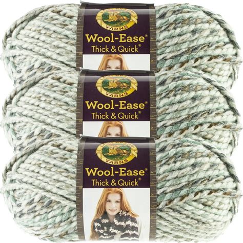 Lion Brand Wool Ease Thick And Quick Yarn Seaglass Multipack Of 3
