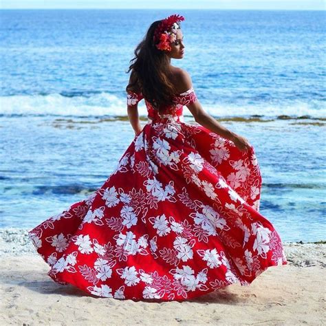 Fenua By Freddy Traditional Hawaiian Dress Tahitian Dress