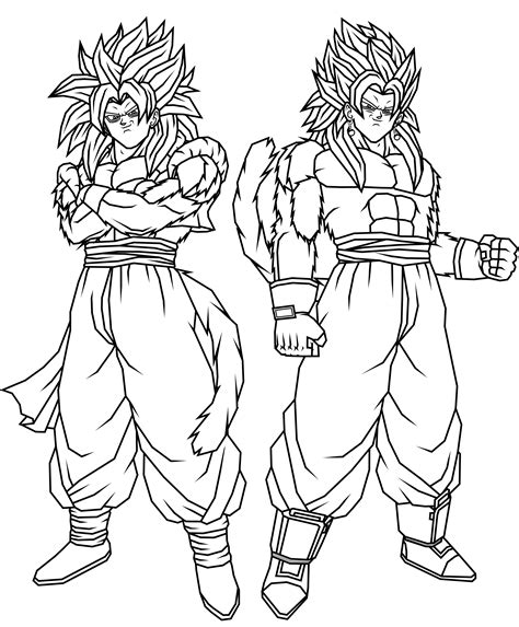 Dibujo De Gogeta Dragon Ball Z Para Colorear Para Imprimir Y Colorear