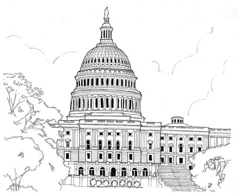 Capitol Building Drawing Easy Iniquitous Webzine Picture Library