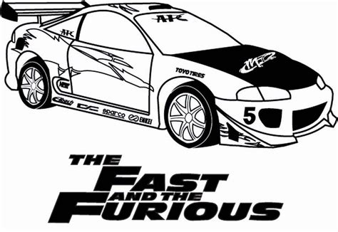 Fast And Furious Eclipse Fast And Furious Cars Coloring Pages Race