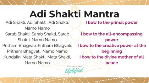 Adi Shakti Mantra Manifest Your Divine Femininity